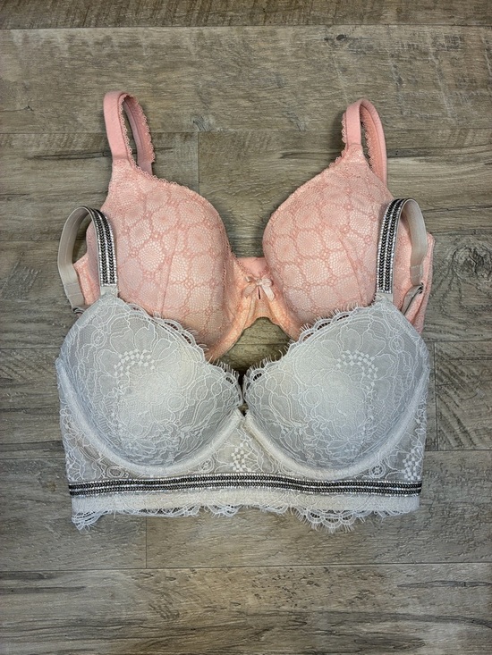 Victoria's Secret Other - Victoria Secret 2 Lace Bras Lightly Lined Demi Perfect Coverage Shine Strap